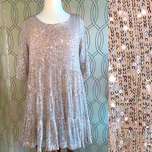 By Together Sequin Tiered Top